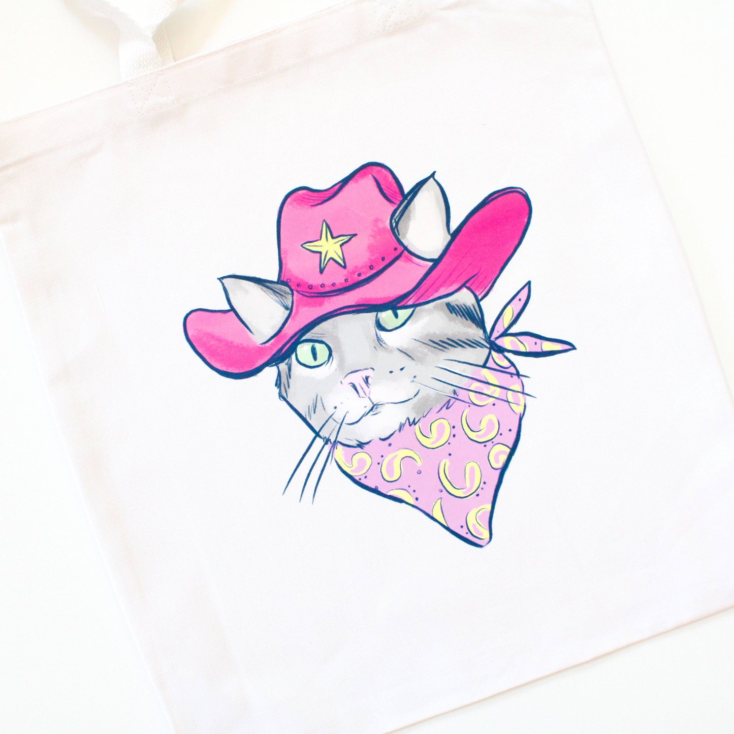 Tote Bag: Cowgirl Kitty