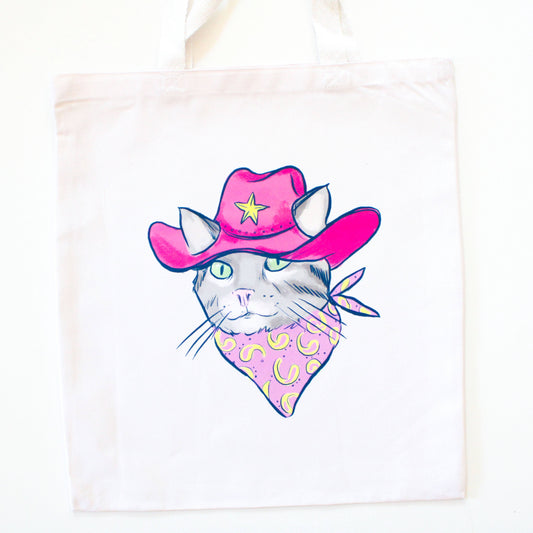 Tote Bag: Cowgirl Kitty