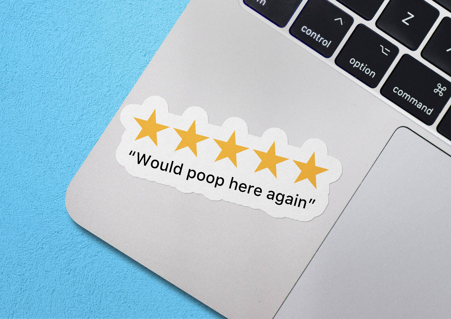 Sticker: 5 Star Poop Review - Funny Restroom Sticker