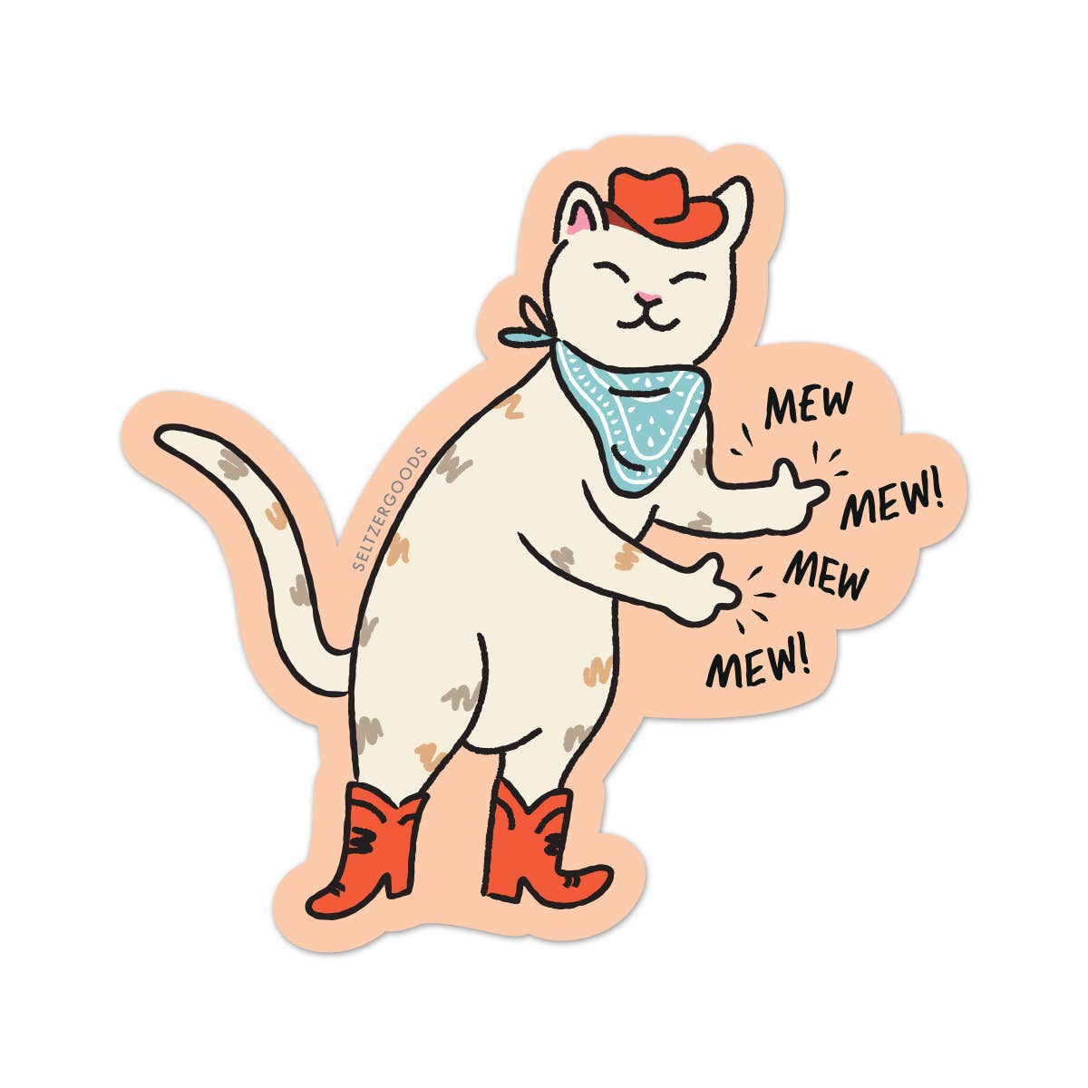 Sticker: Cowboy Kitty