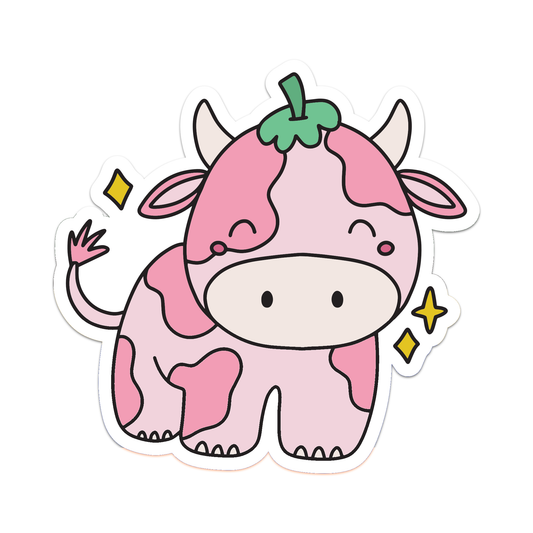 Sticker: Strawberry Cow