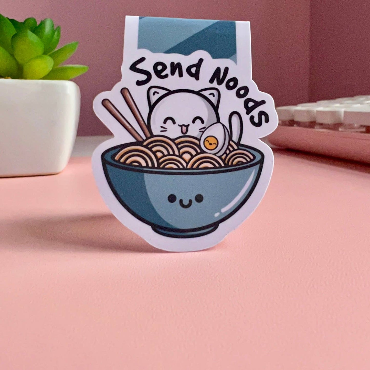 Bookmark: Cute Cat Send Noods (Magnetic)