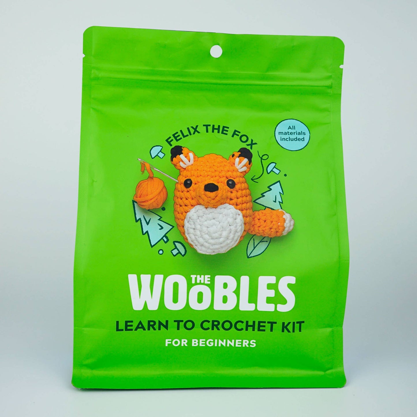 The Woobles - Felix the Fox - Beginner Crochet Kit