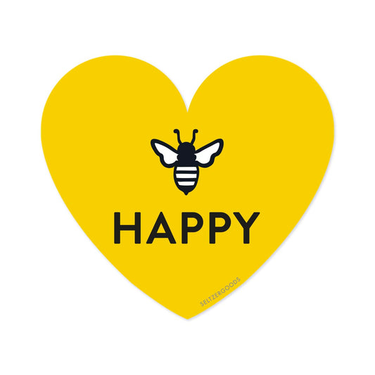 Sticker: Bee Happy Heart Sticker