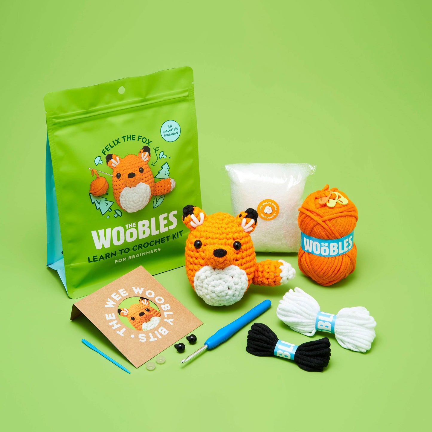 The Woobles - Felix the Fox - Beginner Crochet Kit