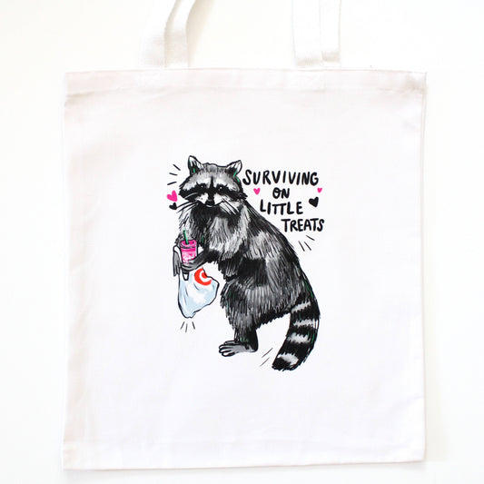 Tote Bag: Little Treat Raccoon