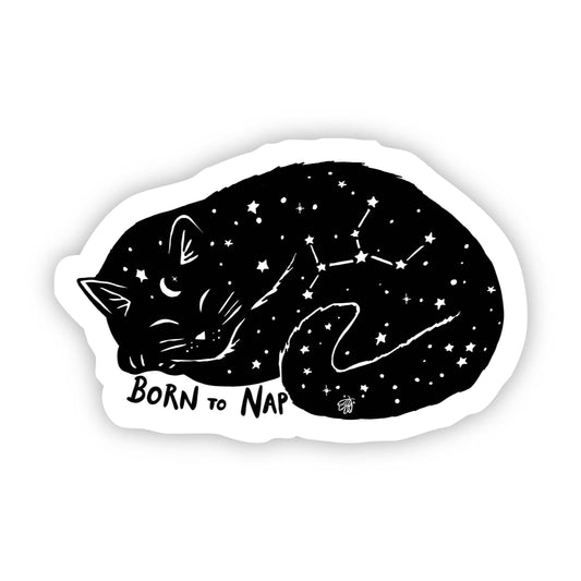 Sticker: Cat With Stars - Born to Nap