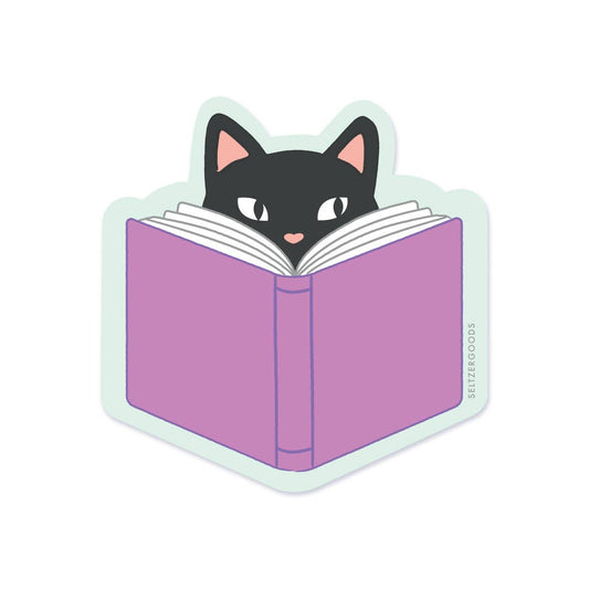 Sticker: Reading Kitten