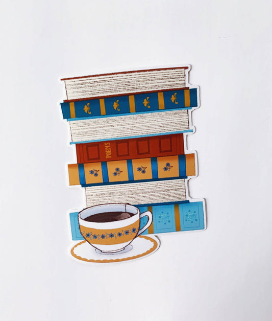 Sticker: Books & Tea