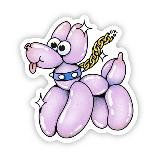 Sticker: Dog Balloon - Blinged Out Hound