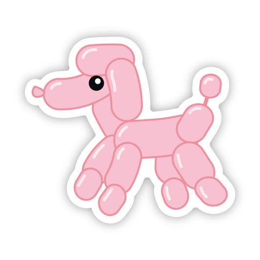 Sticker: Dog Balloon - Pink Poodle